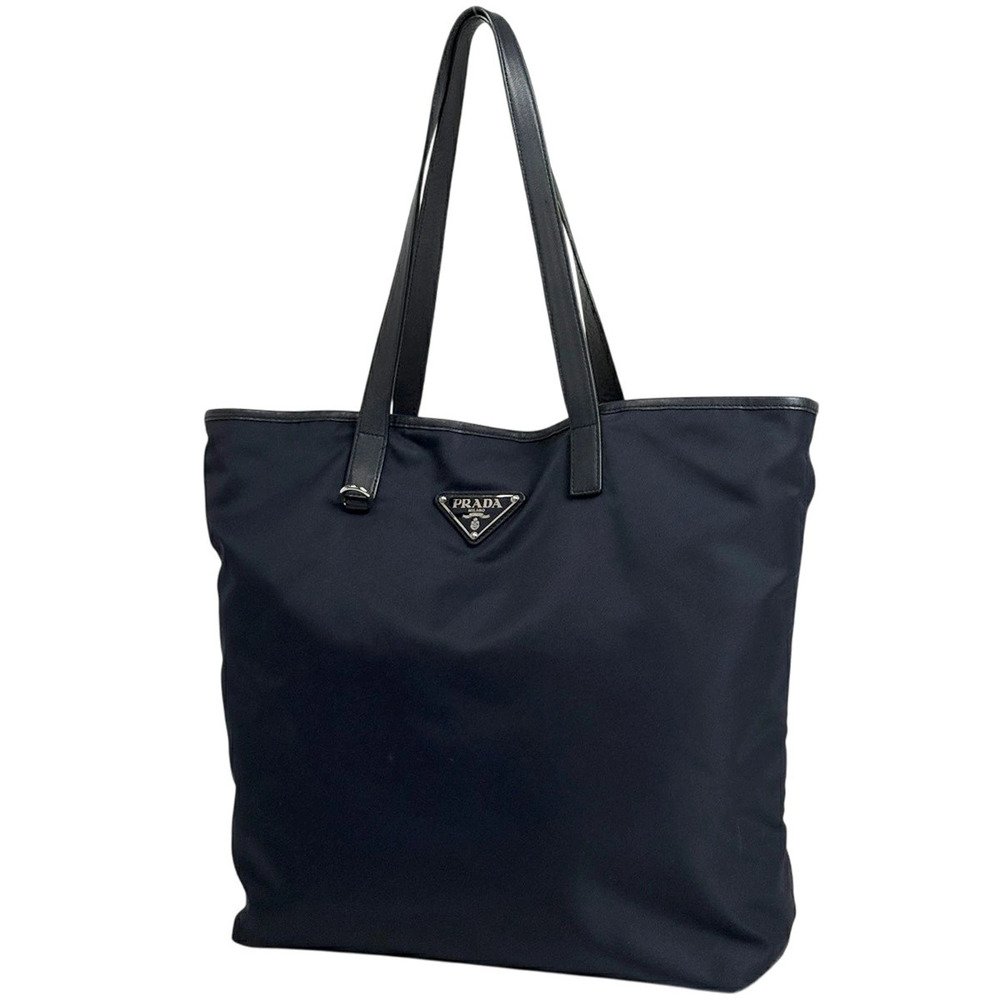 Prada plate tote bag Navy Blue